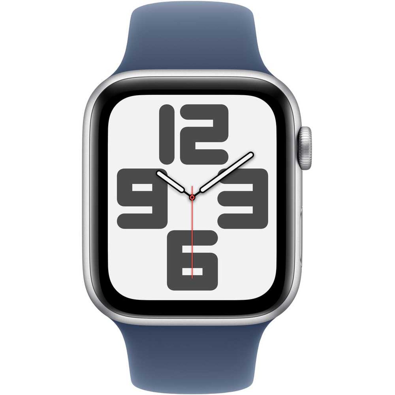 Apple Watch SE (2024) GPS 40mm Silver Aluminum Case with Denim Sport Band – S/M