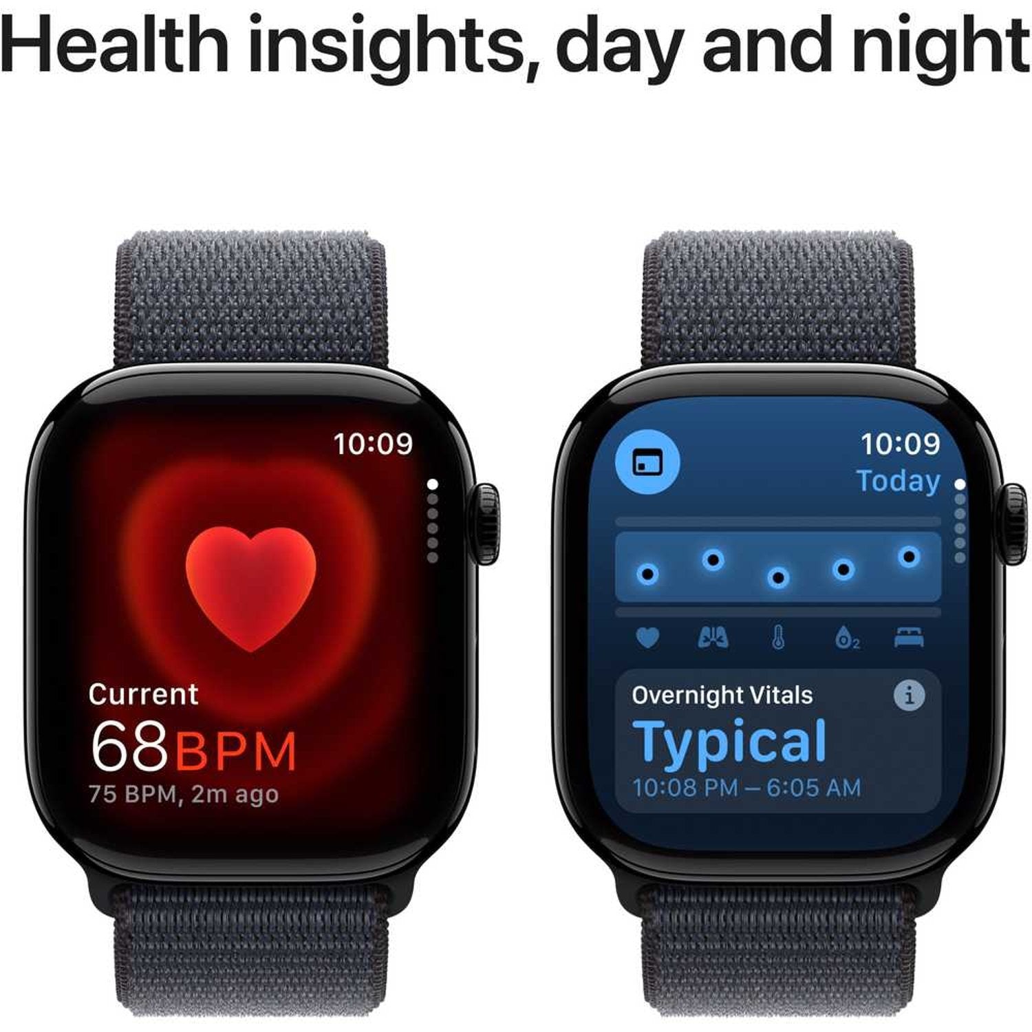 Apple Watch Series 10 GPS + Cellular 46mm Jet Black Aluminum Case with Ink Sport Loop