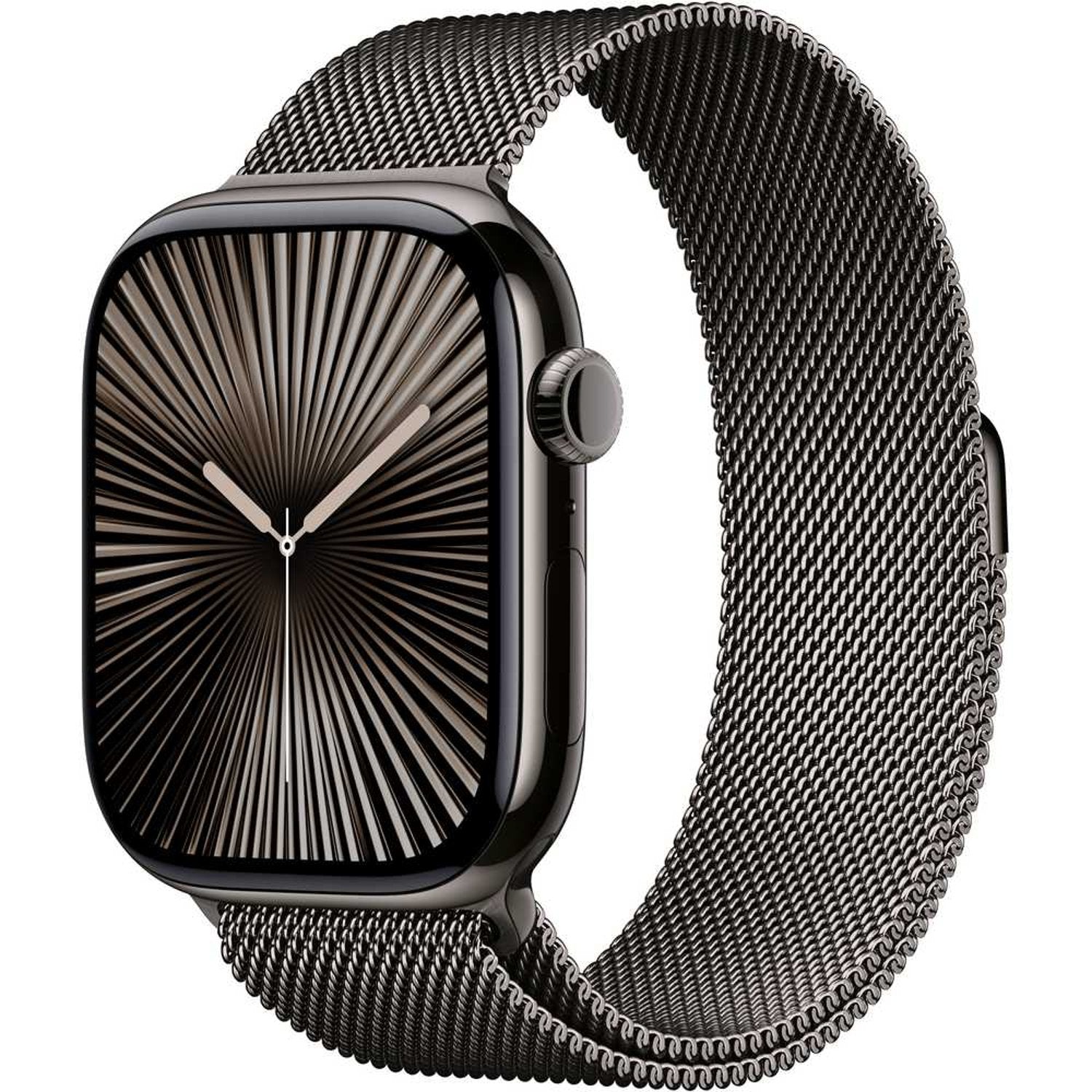 Apple Watch Series 10 GPS + Cellular 46mm Slate Titanium Case with Slate Milanese Loop – S/M
