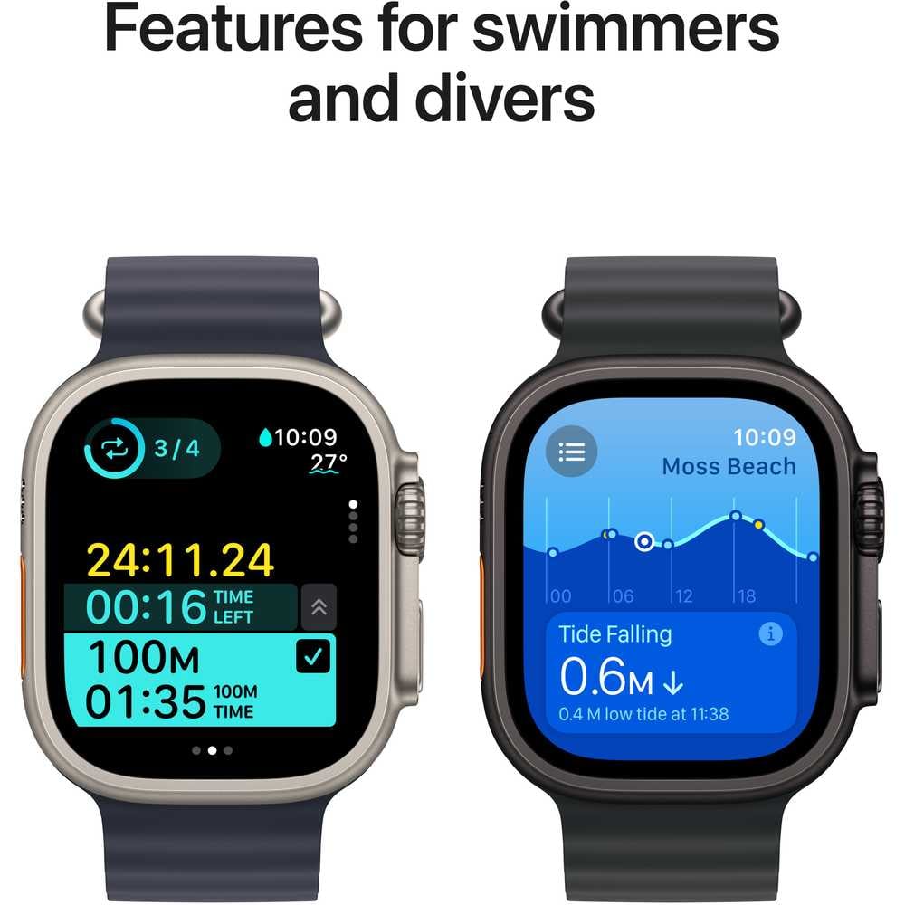 Apple Watch Ultra 2 GPS + Cellular 49mm Black Titanium Case with Black Milanese Loop – L