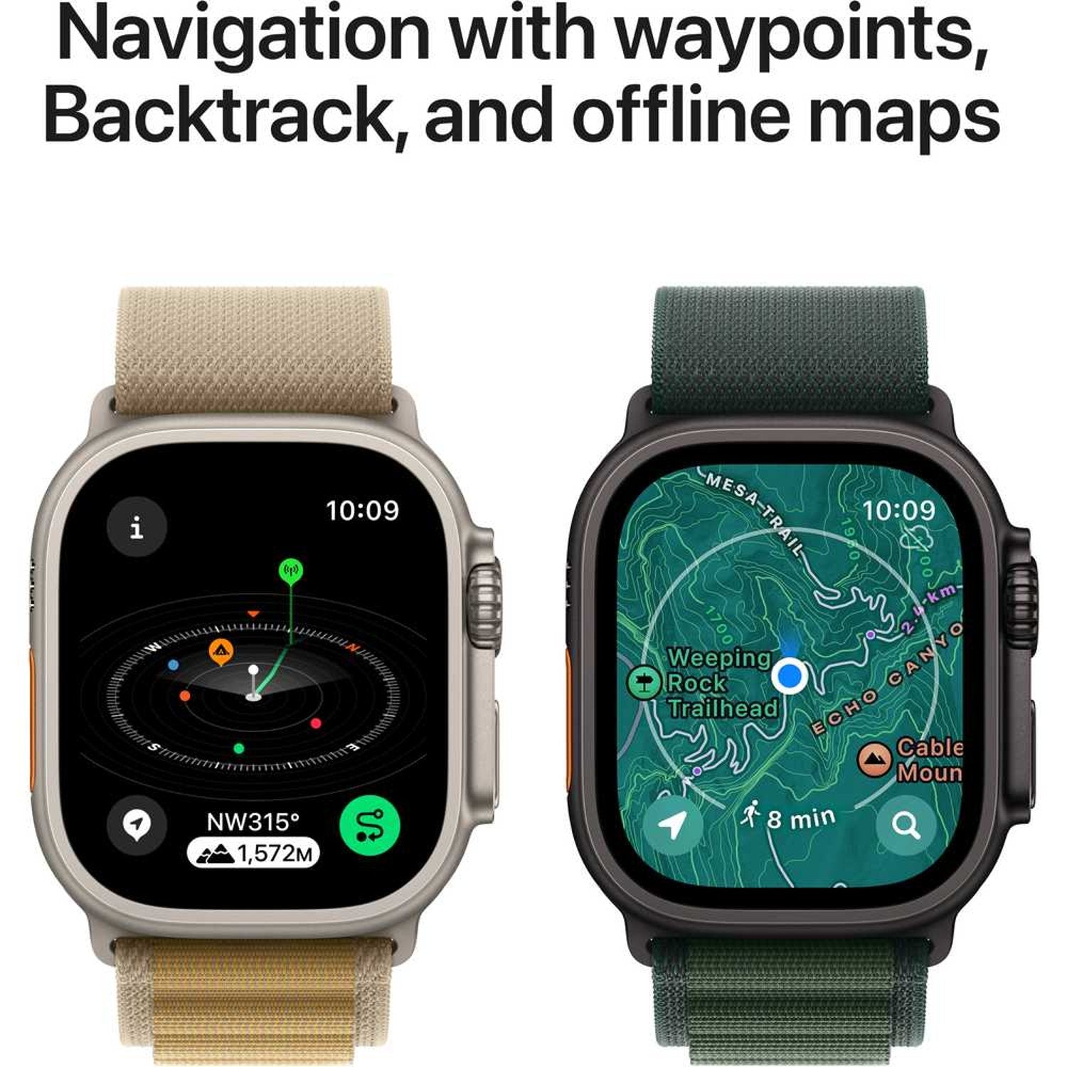 Apple Watch Ultra 2 GPS + Cellular 49mm Black Titanium Case with Black Milanese Loop – L