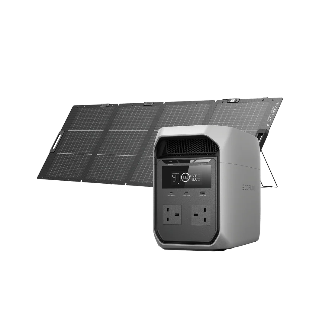 EcoFlow DELTA 3 Classic (1800W,1024WH) with EcoFlow 220W Bifacial Solar Panel