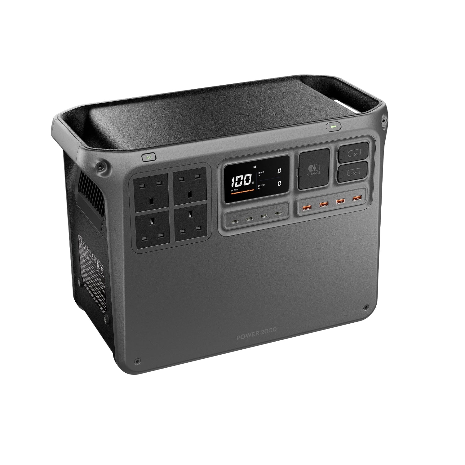 DJI Power 2000 Portable Power Station, 2048Wh LFP Battery, Compact Size, 3000W Stable Output, 0-80% Recharge in 55 Mins, Electric Generator for Home, Camping & RVs, Off-Grid
